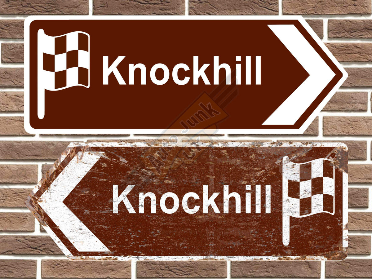 Knockhill Race Circuit Metal Road Sign