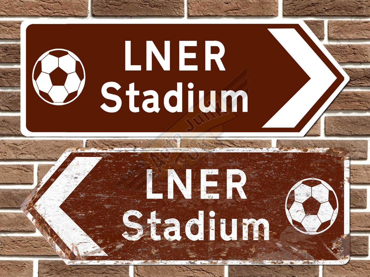 LNER Stadium Football Ground Metal Road Sign