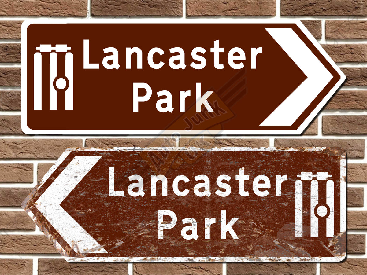 Lancaster Park Stadium Cricket Ground Metal Road Sign