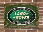 Land Rover Sales & Service Metal Sign