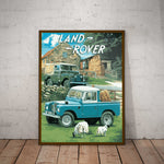 Land Rover on the Farm Paper Poster