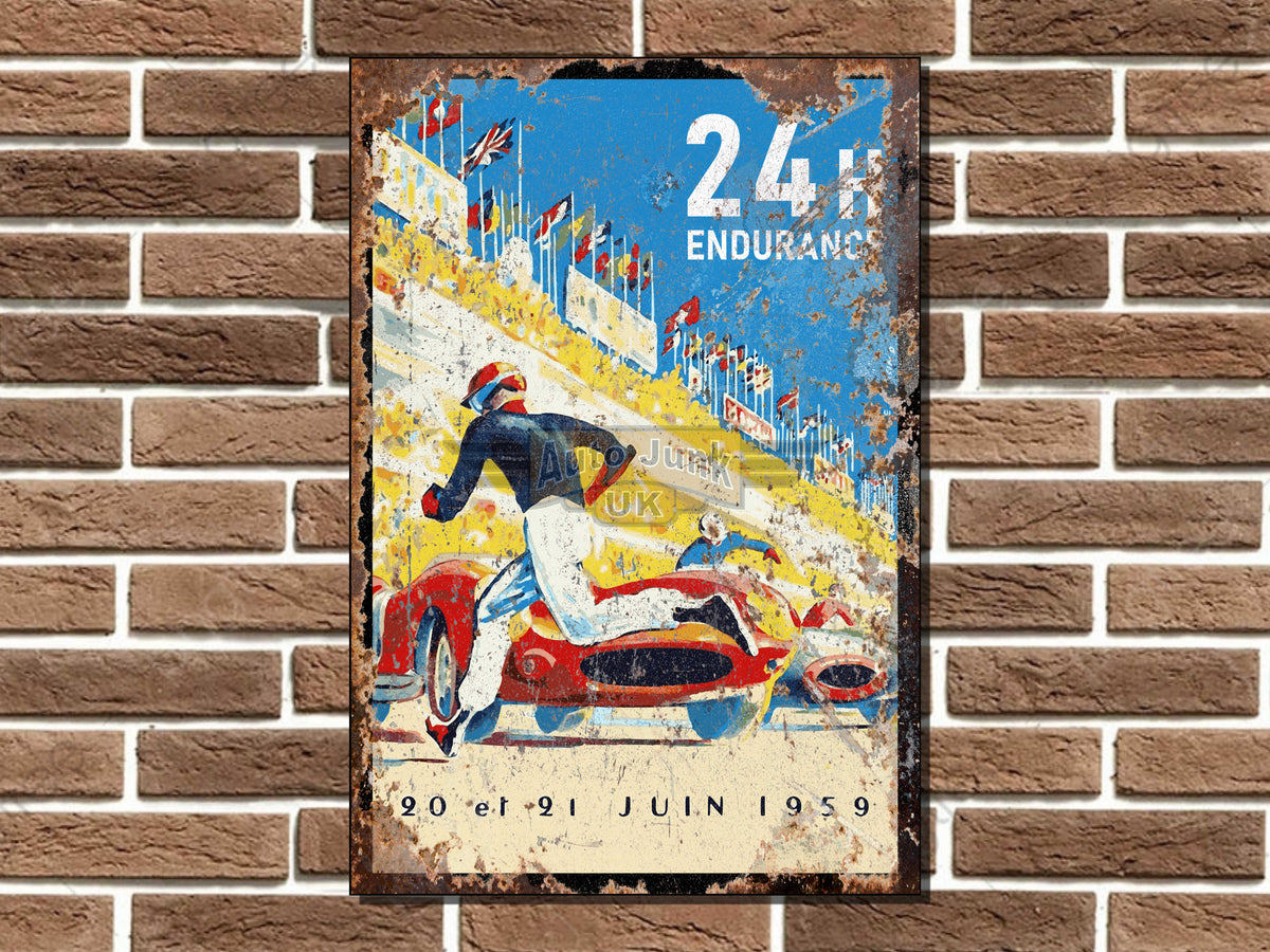 24h Endurance Metal Sign