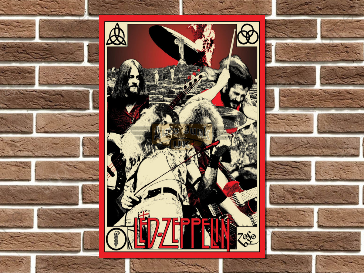 Led Zeppelin Metal Poster Sign