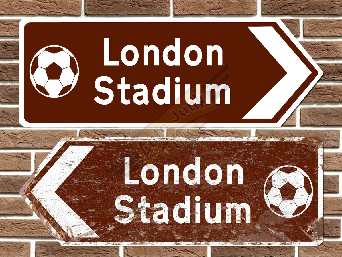 London Stadium Football Metal Road Sign