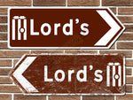 Lord's Cricket Ground Metal Road Sign