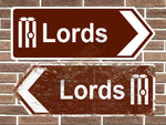 Lords Cricket Ground Metal Road Sign