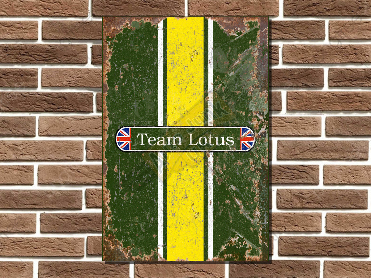 Team Lotus Metal Sign