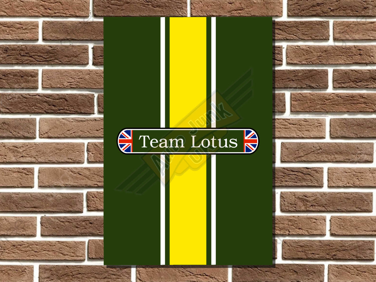 Team Lotus Metal Sign