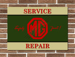 MG Service & Repair Metal Sign