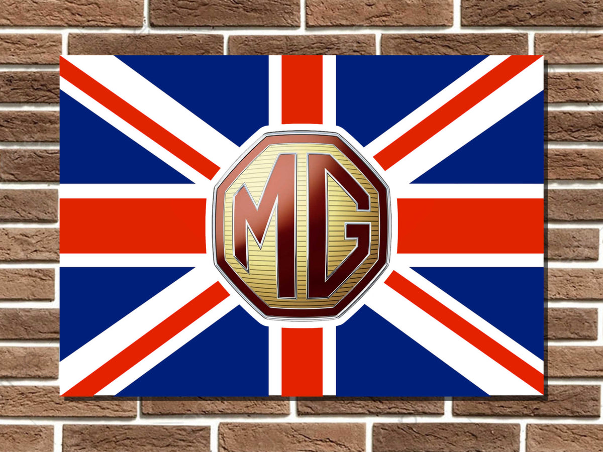 MG Union Jack Metal Sign