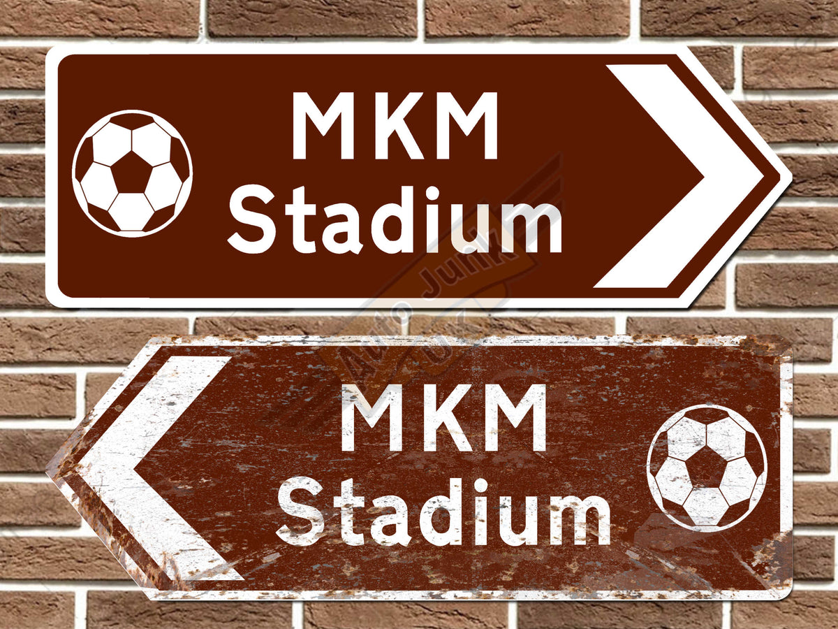 MKM Stadium Football Ground Metal Road Sign
