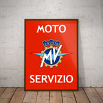 MV Agusta Servizio Paper Poster
