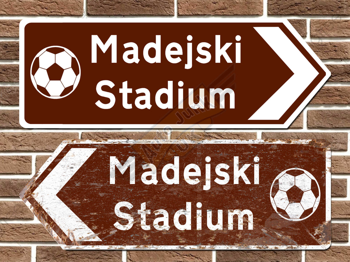 Madejski Stadium Football Metal Road Sign