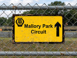 Mallory Park Circuit AA Direction Street Sign