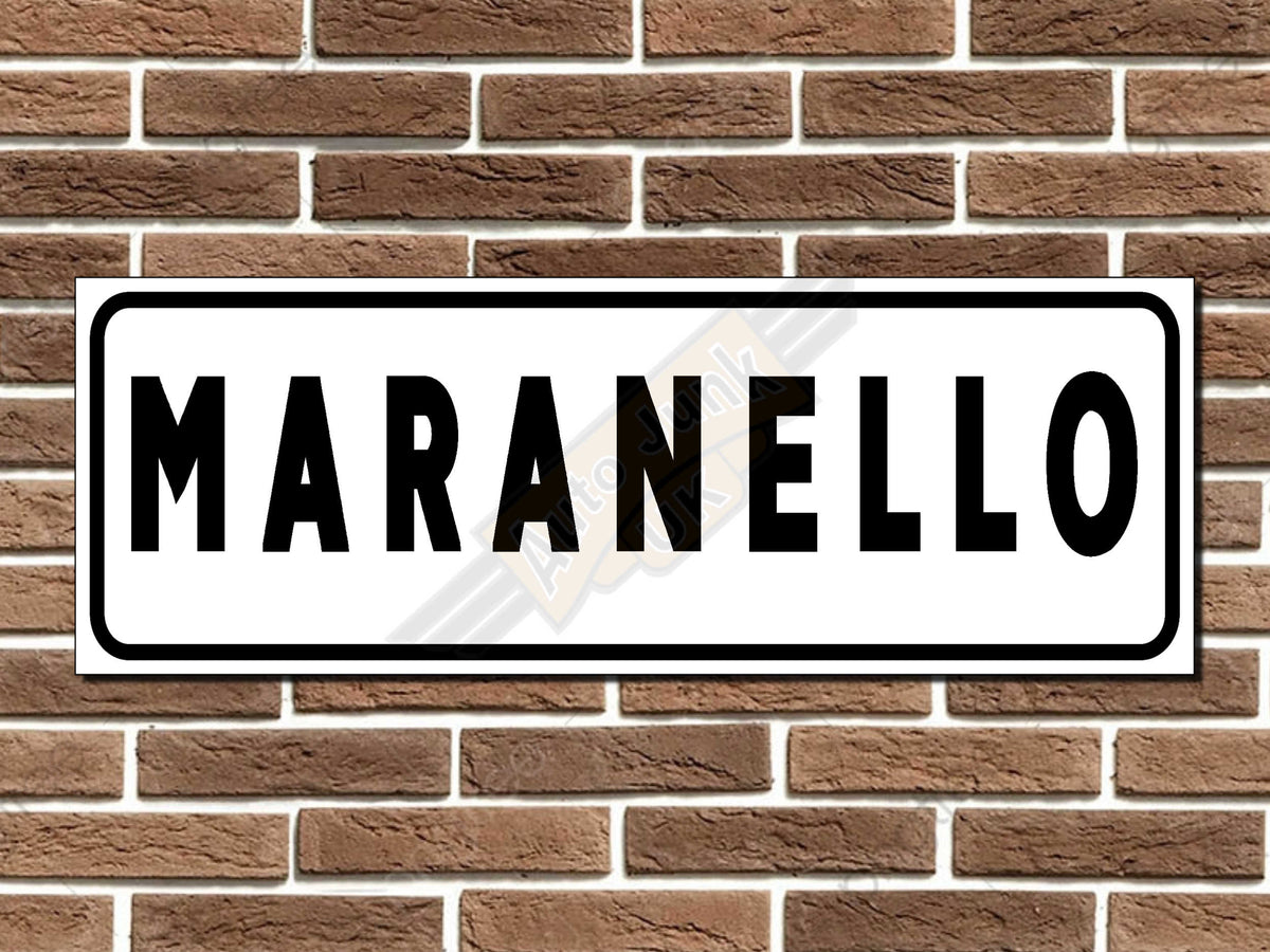 Maranello Italian Street Sign