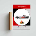 Lewis Hamilton McLaren MP4-23 Paper Poster