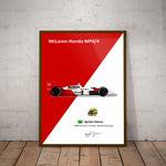 Ayrton Senna McLaren MP4/4 Paper Poster