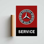 Mercedes Service Paper Poster