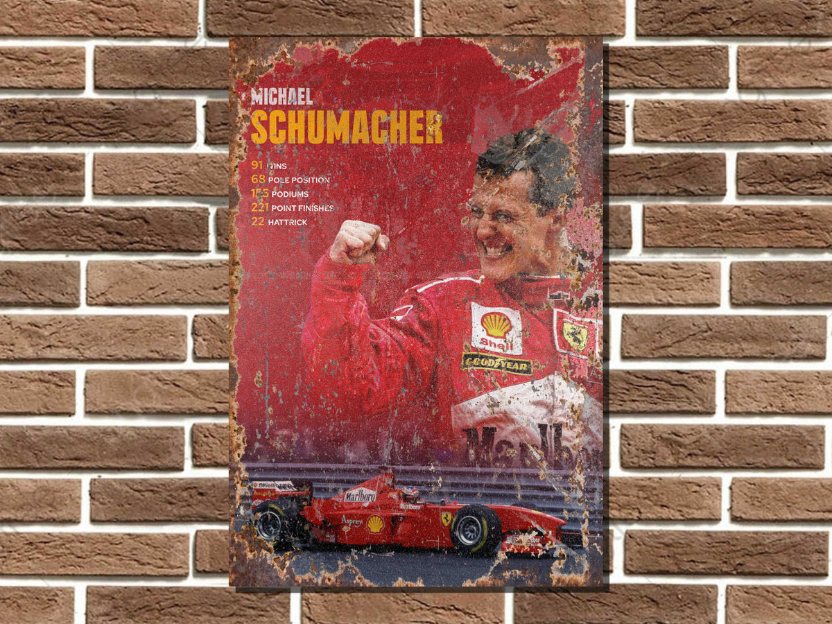 Michael Schumacher F1 Metal Sign