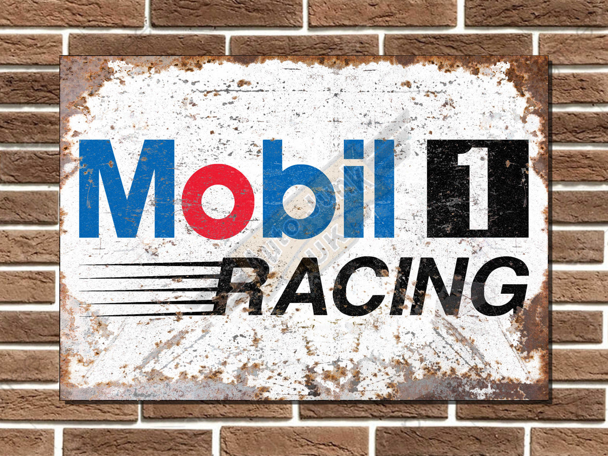 Mobil 1 Racing Metal Sign