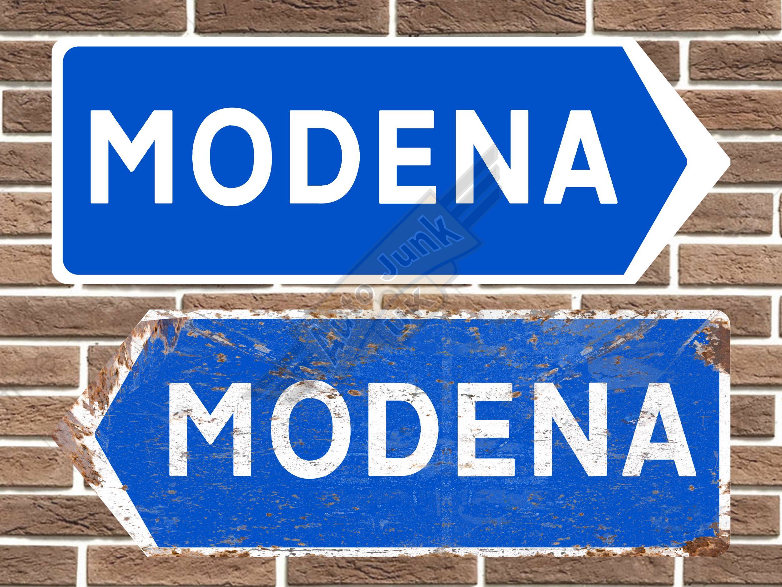 Modena Metal Modena Metal Road Sign– Auto Junk UK Ltd
