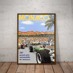Monaco Grand Prix 1968 Paper Poster