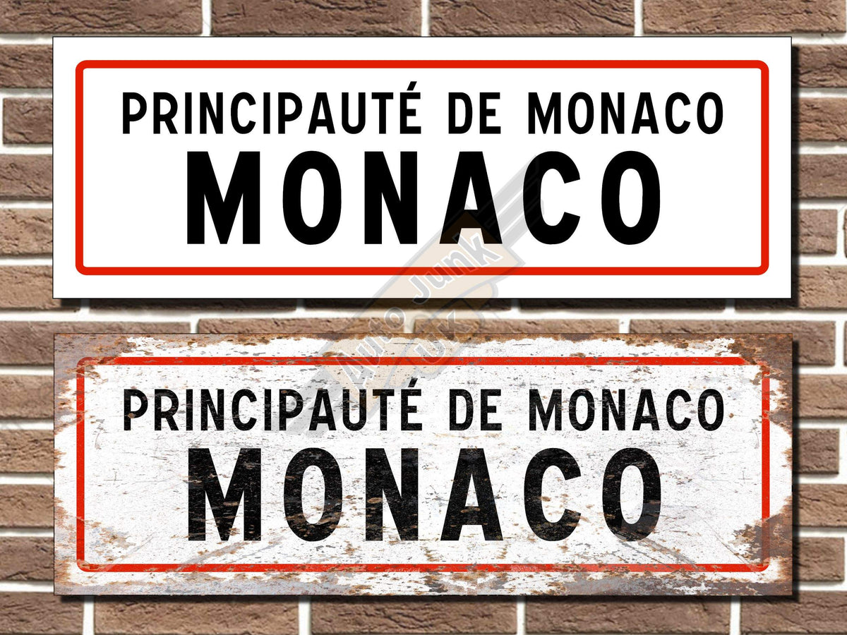 Monaco Street Sign