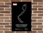 Monaco Circuit Layout Metal Sign