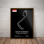 Monaco Circuit Paper Poster