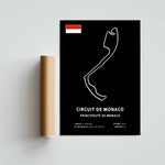Monaco Circuit Paper Poster