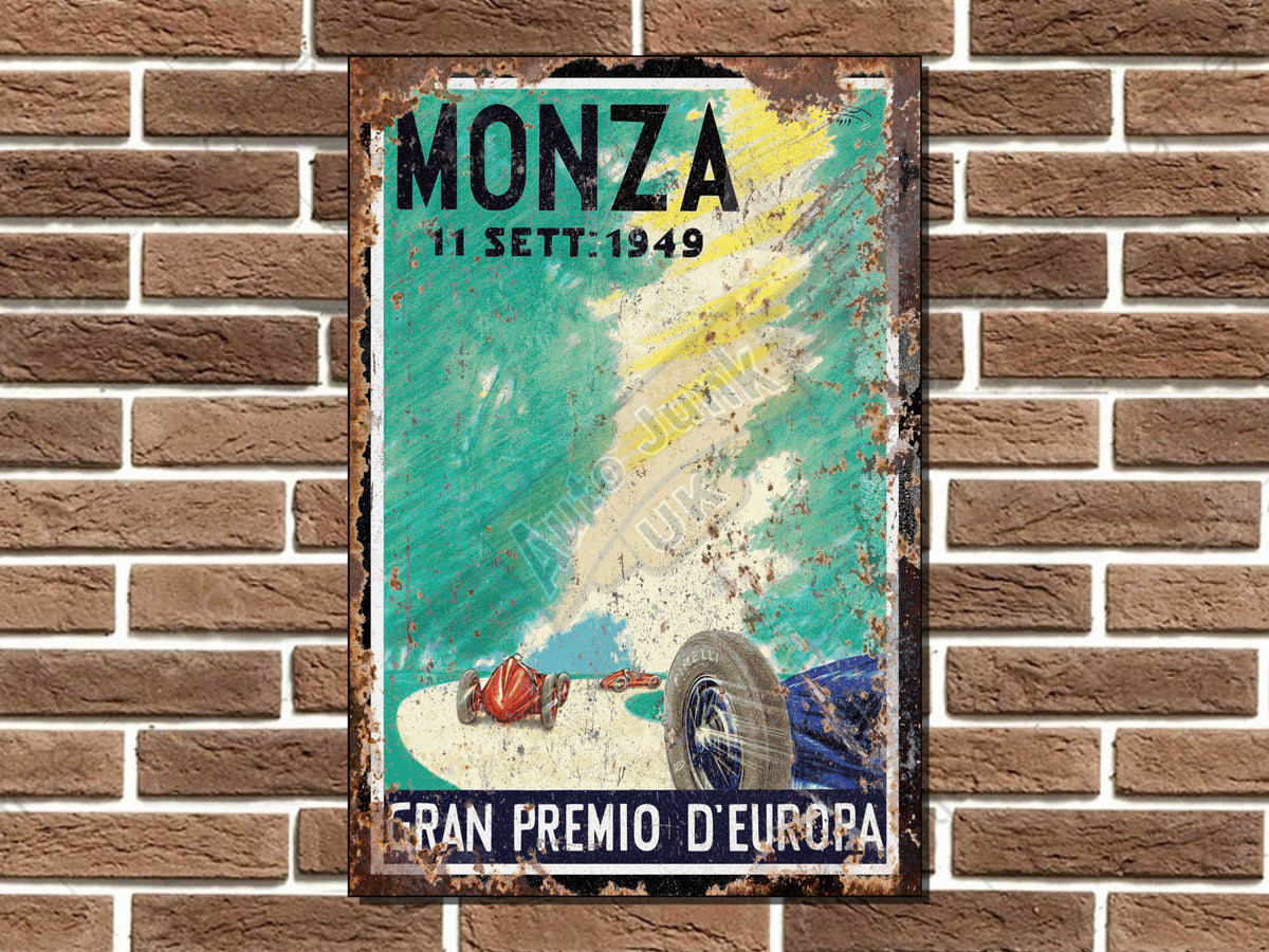 Monza Grand Prix Metal Sign