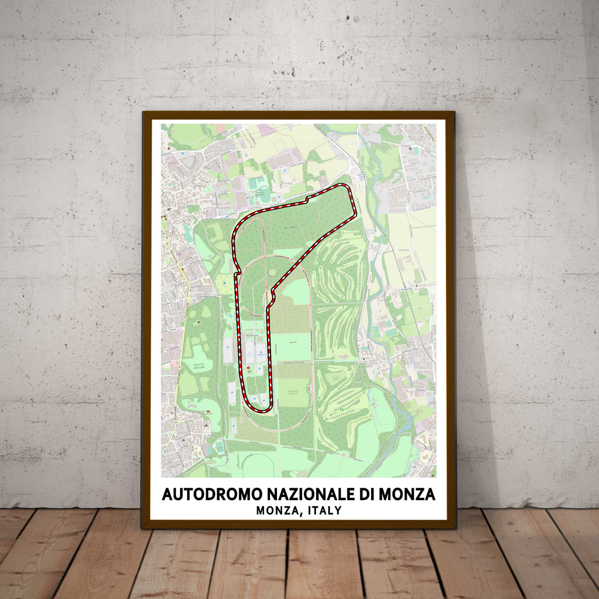 Monza Circuit Map Paper Poster