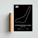 Monza Circuit Paper Poster