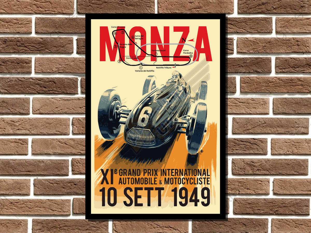 Monza Art Print Metal Sign