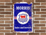Morris Sales & Service Metal Sign