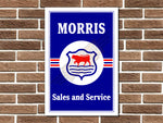 Morris Sales & Service Metal Sign
