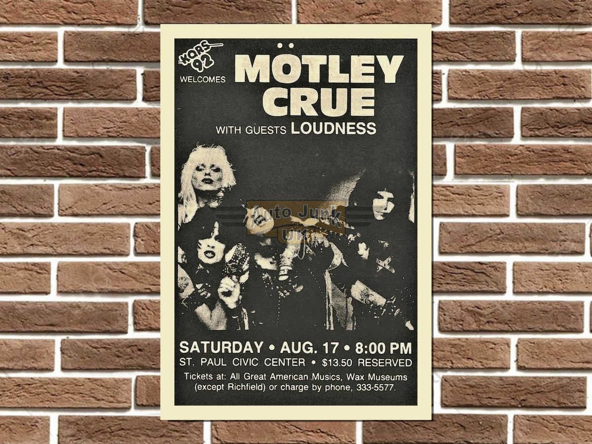 Motley Crue Metal Poster Sign