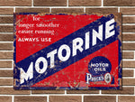 Prices Motorine Motor Oils Metal Sign