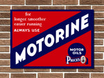 Prices Motorine Motor Oils Metal Sign