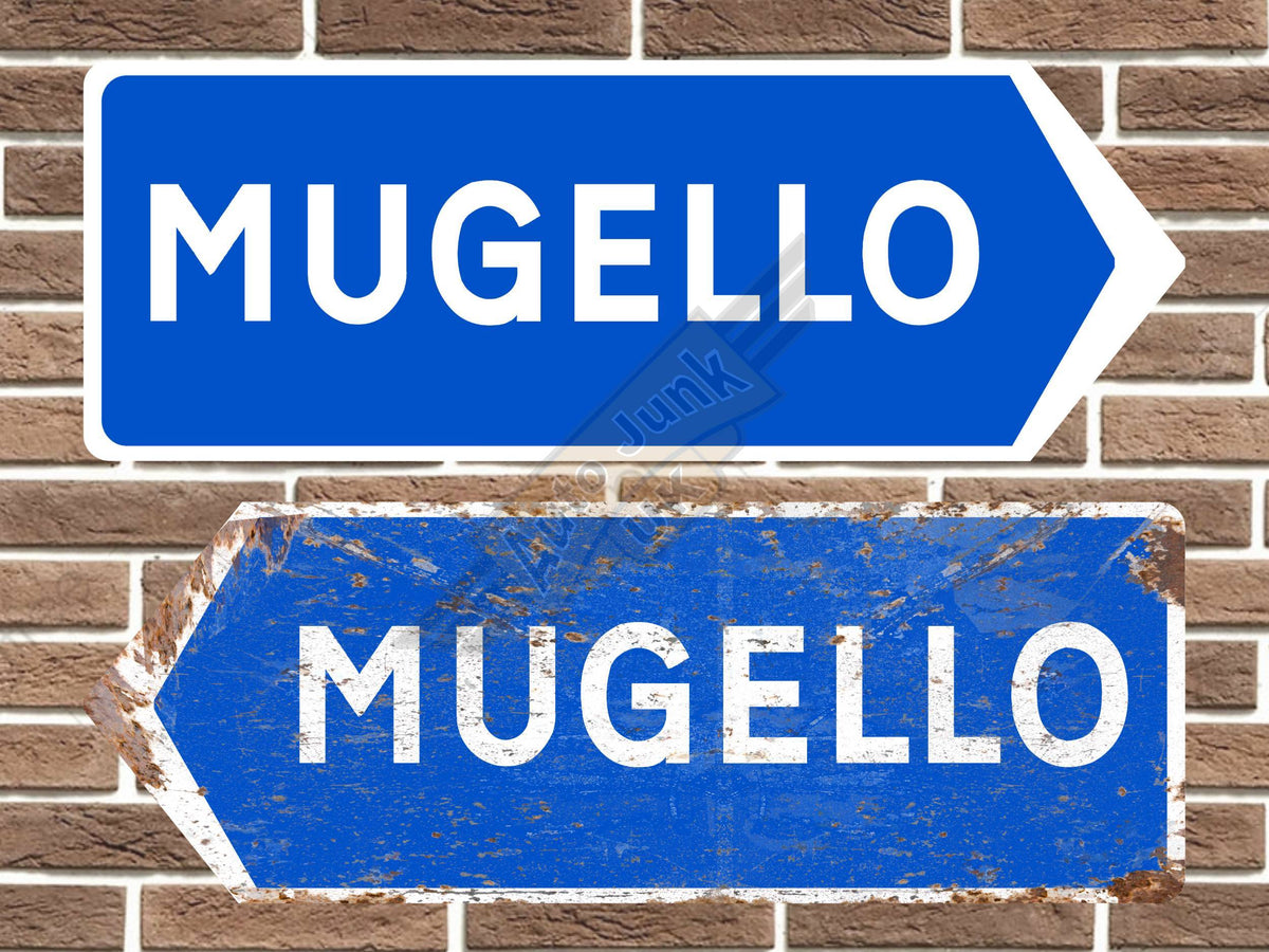 Mugello Metal Road Sign