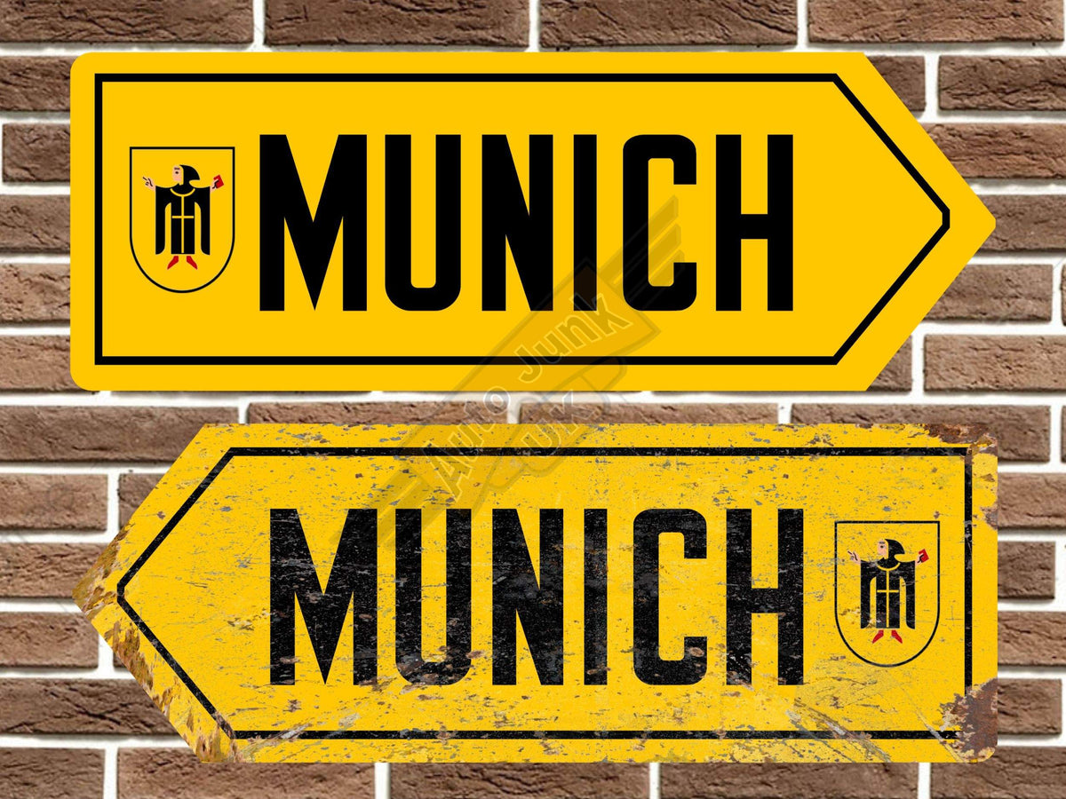 Munich Metal Road Sign