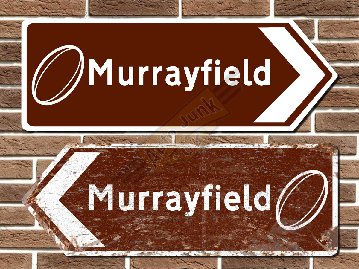 Murrayfield Rugby Ground Metal Road Sign