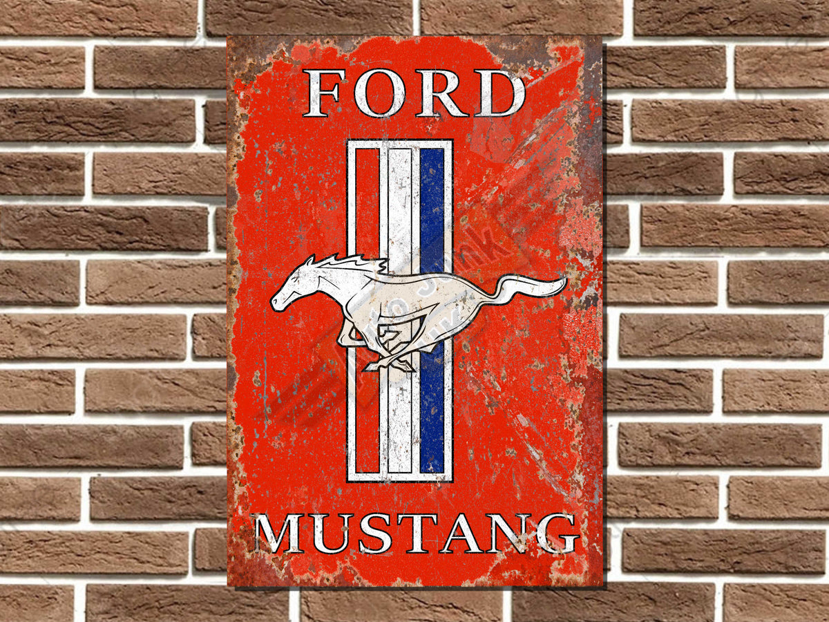 Ford Mustang Metal Sign