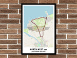 North West 200 Map Layout Metal Sign