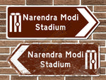 Narendra Modi Stadium Cricket Ground Metal Road Sign