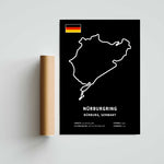 Nurburgring Circuit Paper Poster