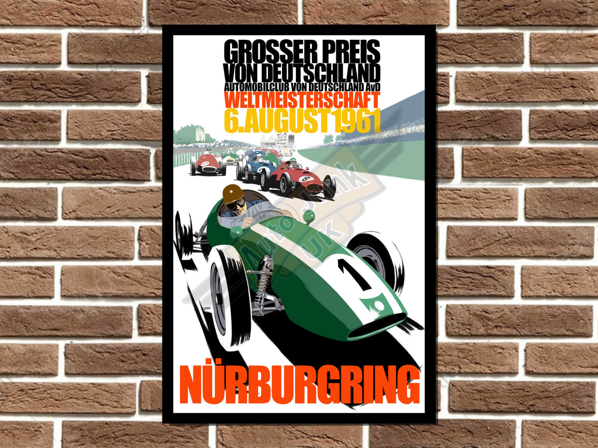 Nurburgring Grand Prix Art Deco Style Metal Sign