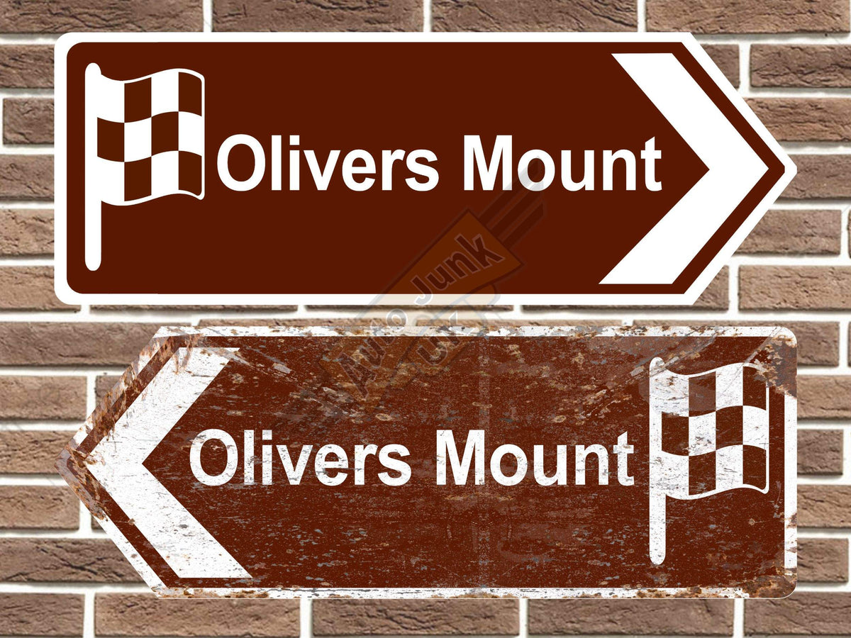 Olivers Mount Metal Road Sign