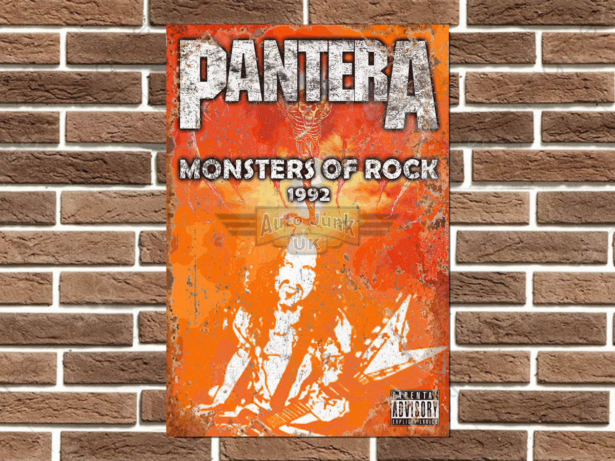 Pantera Monsters of Rock Metal Poster Sign
