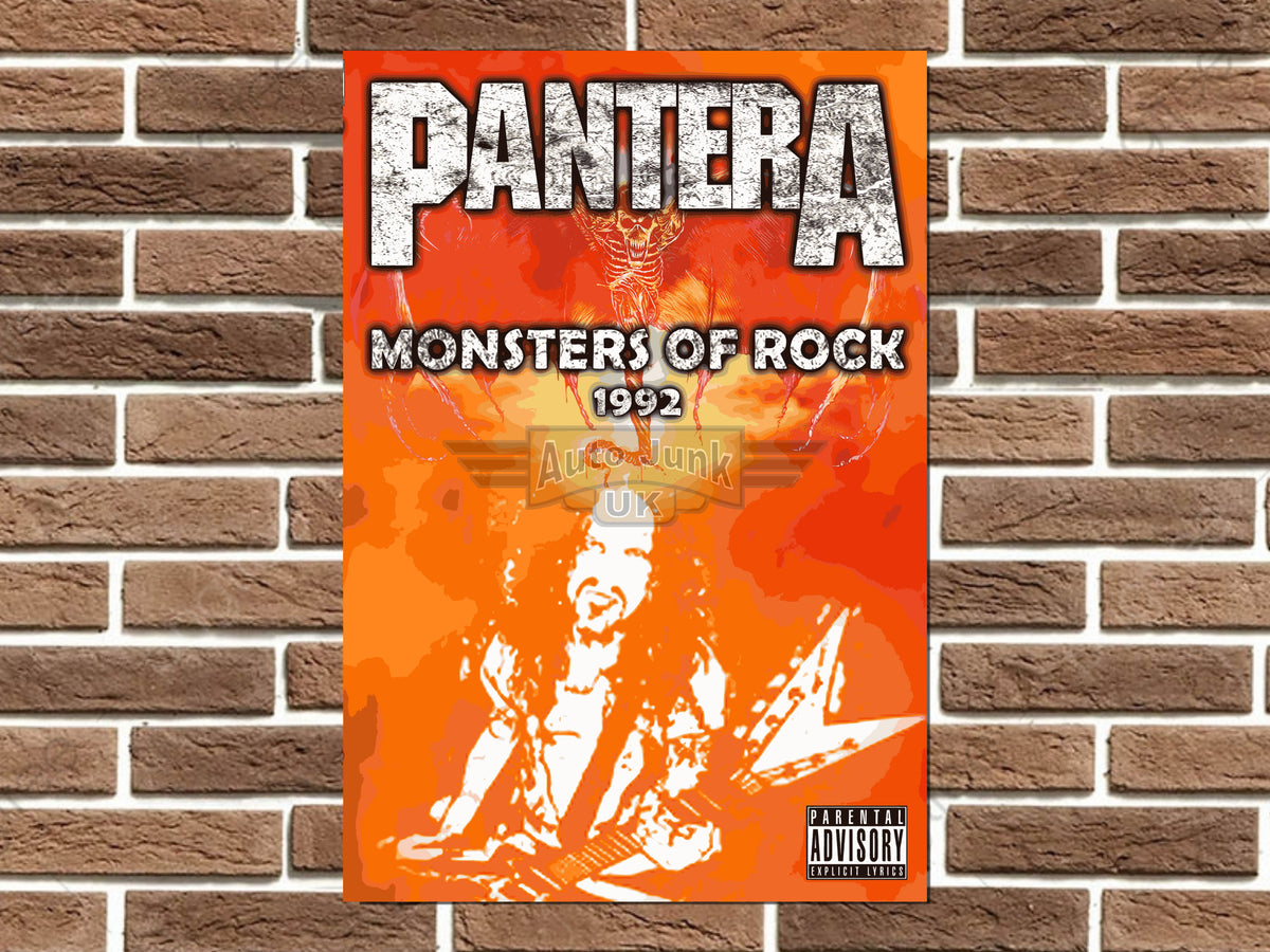 Pantera Monsters of Rock Metal Poster Sign – Auto Junk UK Ltd